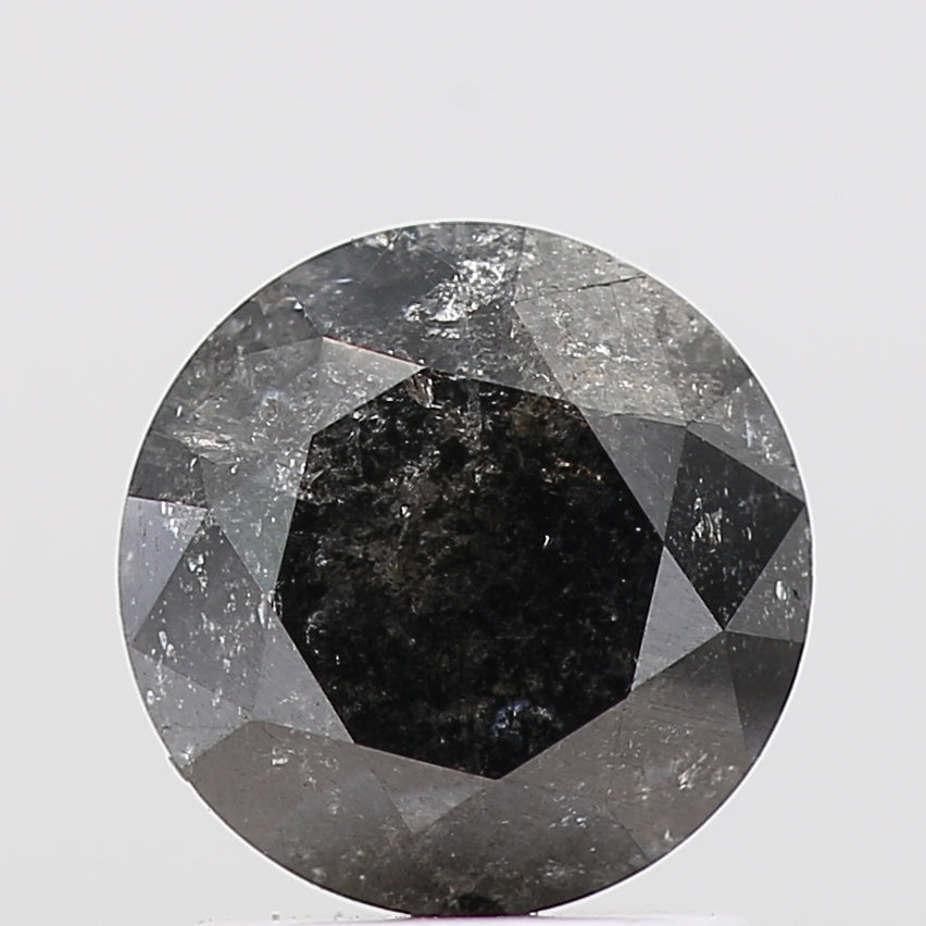 1.24 Carat Gray Salt and Pepper Diamond Round Brilliant Cut Natural Loose Diamond